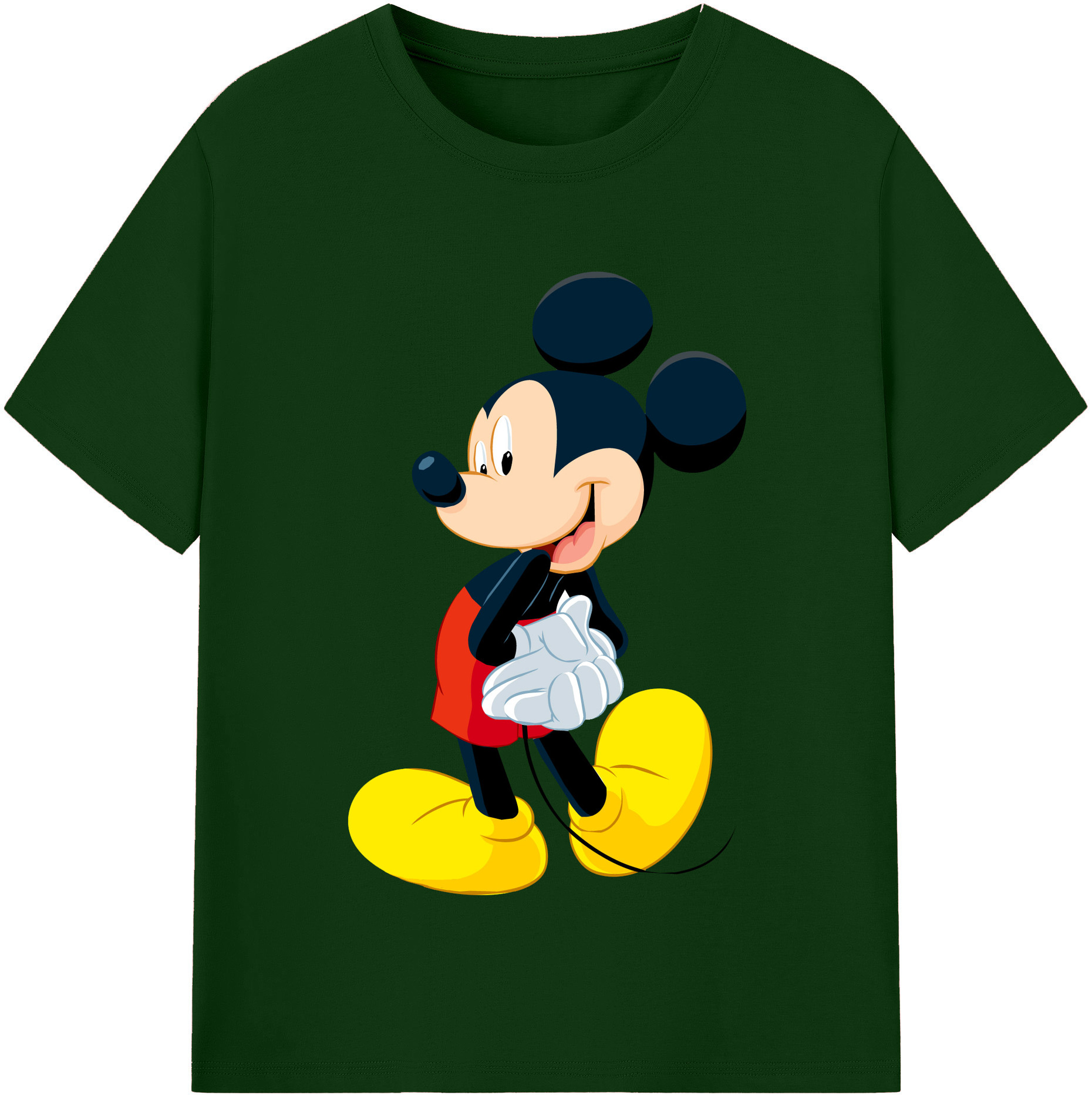 （画像用） ミッキーマウス Mickey Mouse 綿100％半袖Tシャツ（フロントプリント）